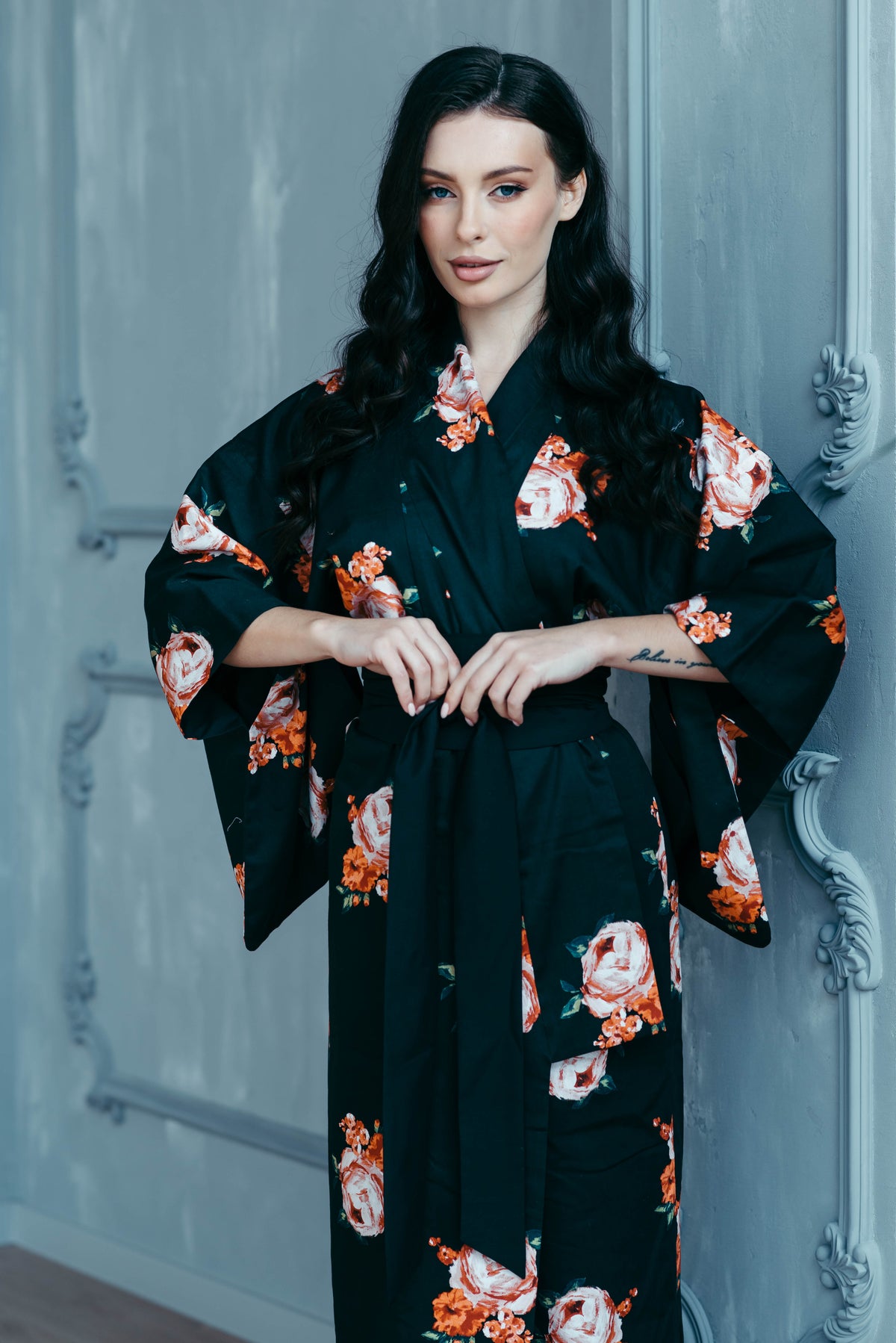 Traditional kimono, wide sleeve detail