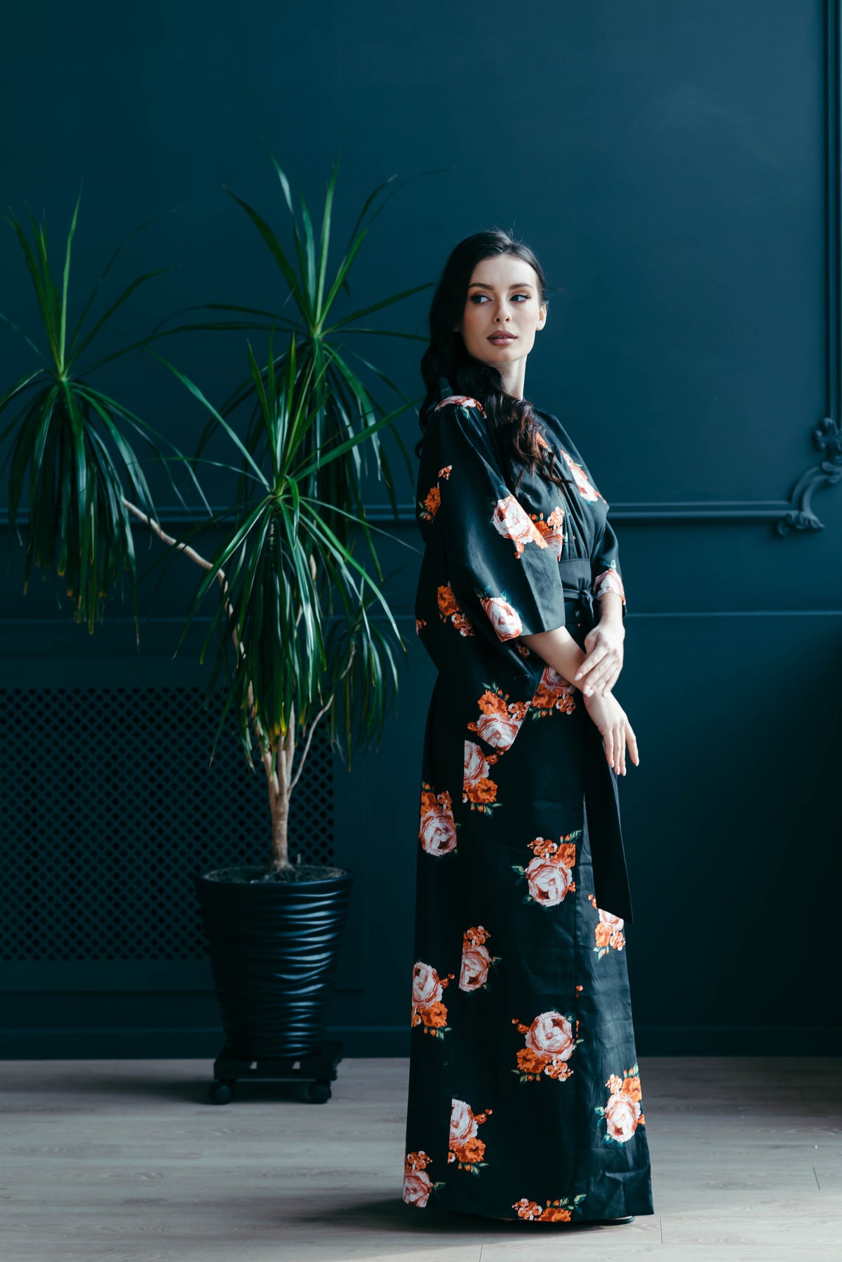 Japanese kimono, obi belt tied at the back