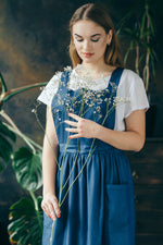 Kids denim pinafore apron