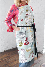 Adjustable cotton apron with pockets for cooking