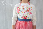 Tammy kids apron, print and lace detail