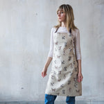 Cat print apron for women and kids, matching set