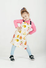 Kids chef apron in cotton canvas, styled
