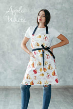 Cupcake print kids chef apron, full view