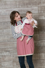 Printed lace apron for girls, styled