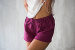 Linen pyjama shorts for summer, styled