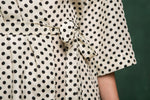 Short floral kimono robe styled for the wedding morning