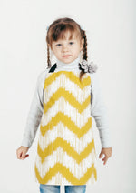 Toddler apron for boys and girls, full front view