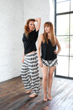 Viscose pyjamas styled as loungewear