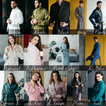 Linen bathrobe full length, relaxed fit