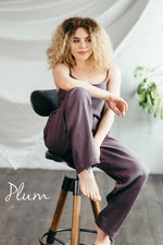 Linen pyjama set, cami and trousers