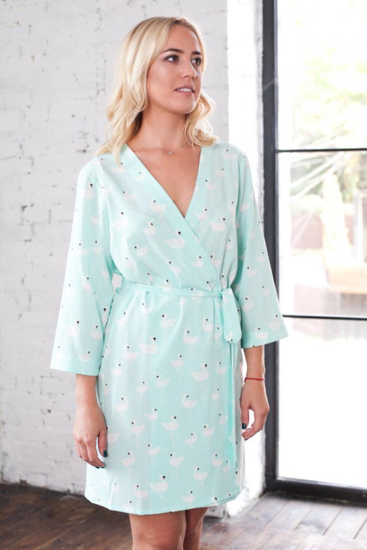 flamingo dressing gown
